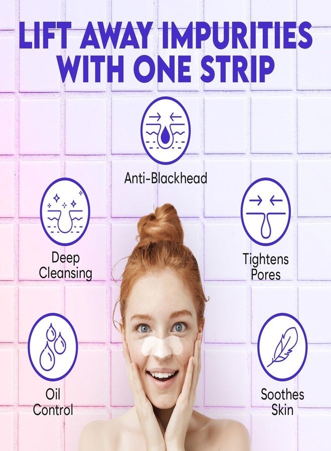 BLOOMORA Nose Pore Strips, Nose Strips Blackhead Remover with Witch Hazel for Deep Cleansing, Pore Cleaner & Whitehead Remover, Skincare For Clearer, Smoother, Radiant Skin (24 pc) - Image 2